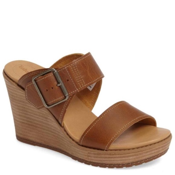 Timberland Shoes - Timberland‎ Brenton Buckle Slide Sandals Wedges Size 9
